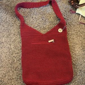 Saks Red Hobo bag crochet